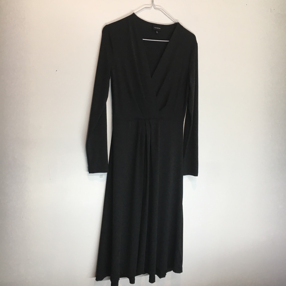 Little Black Dress Long Sleeve Wrap Style NWOT S